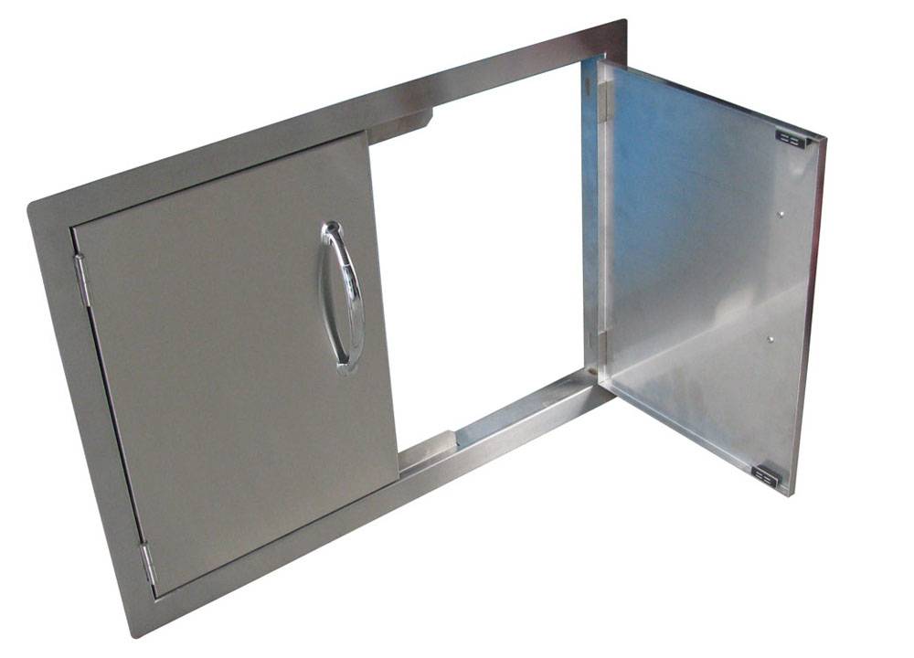 Double porte inox Sunstone pour composition cuisine d'extérieur