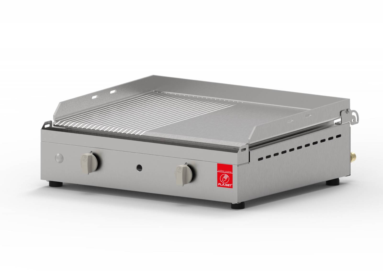 Acheter une plancha à gaz inox Planet Chef 55 lisse rainurée près de Mâcon