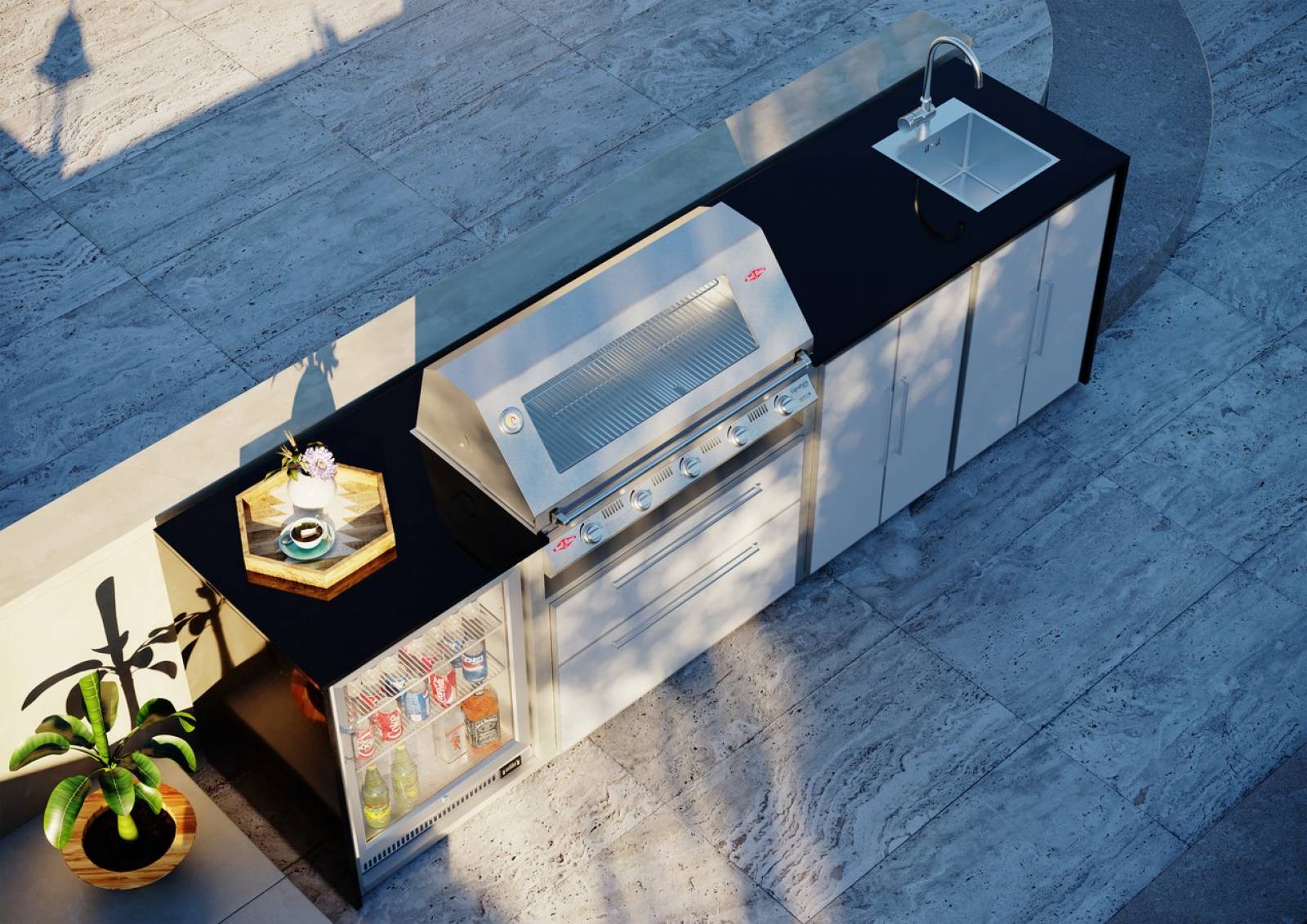 Modules Cuisine d'été ProFresco Signature 5 Quatro blanc