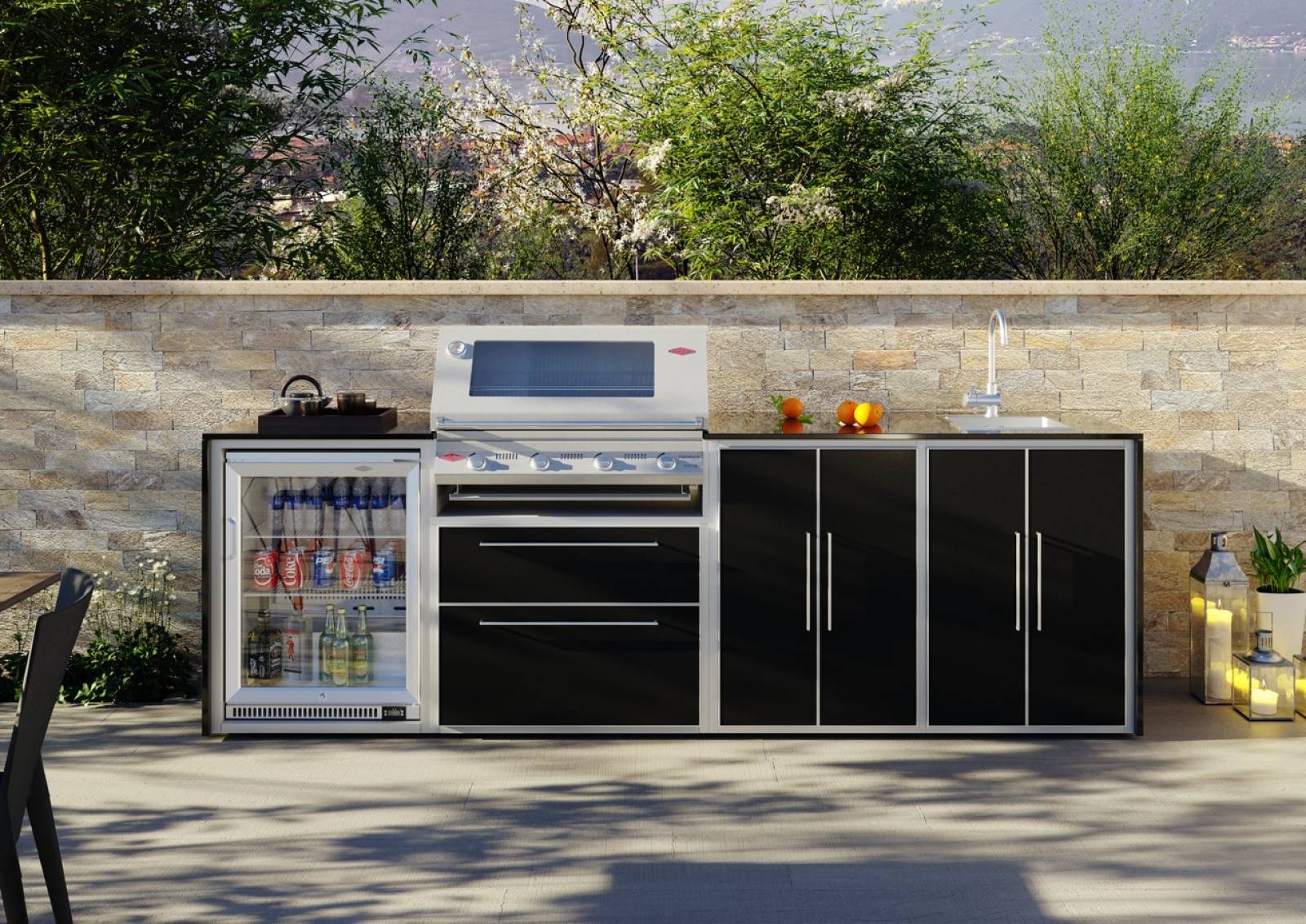 Cuisine d'extérieur Profresco modules noir Signature 4 Quatro