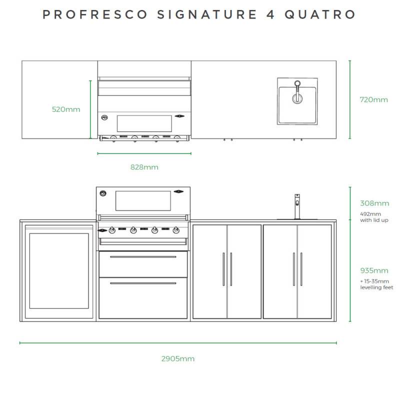 Détail cuisine d'extérieur ProFresco Signature 4 Quatro