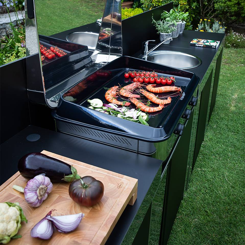 Cuisine d'exterieur gris cargo ENO