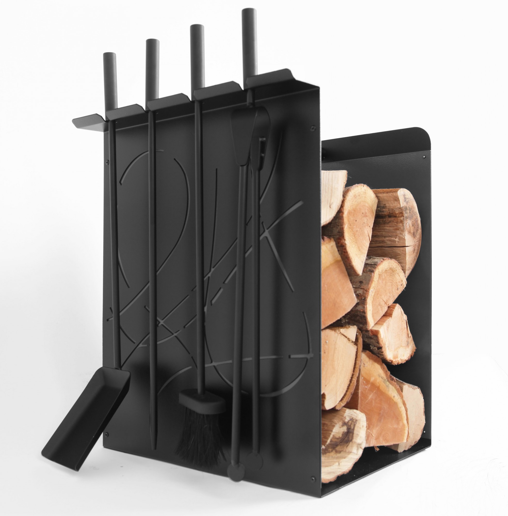 Trouver un rangement pour les bûches avec ustensiles de cheminée à Limonest