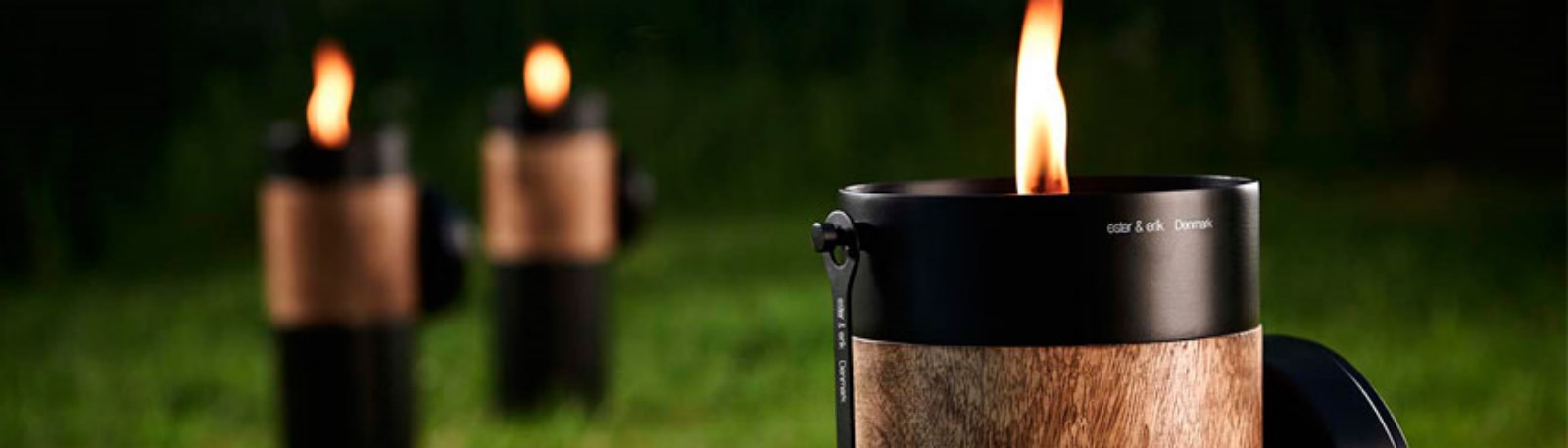 Torches bougies deco design Ester et Erik jardin Arnas