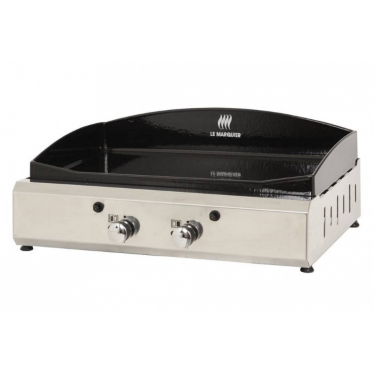 Plancha fonte émaillée châssis inox Le Marquier fabricant français Villefranche sur Saône