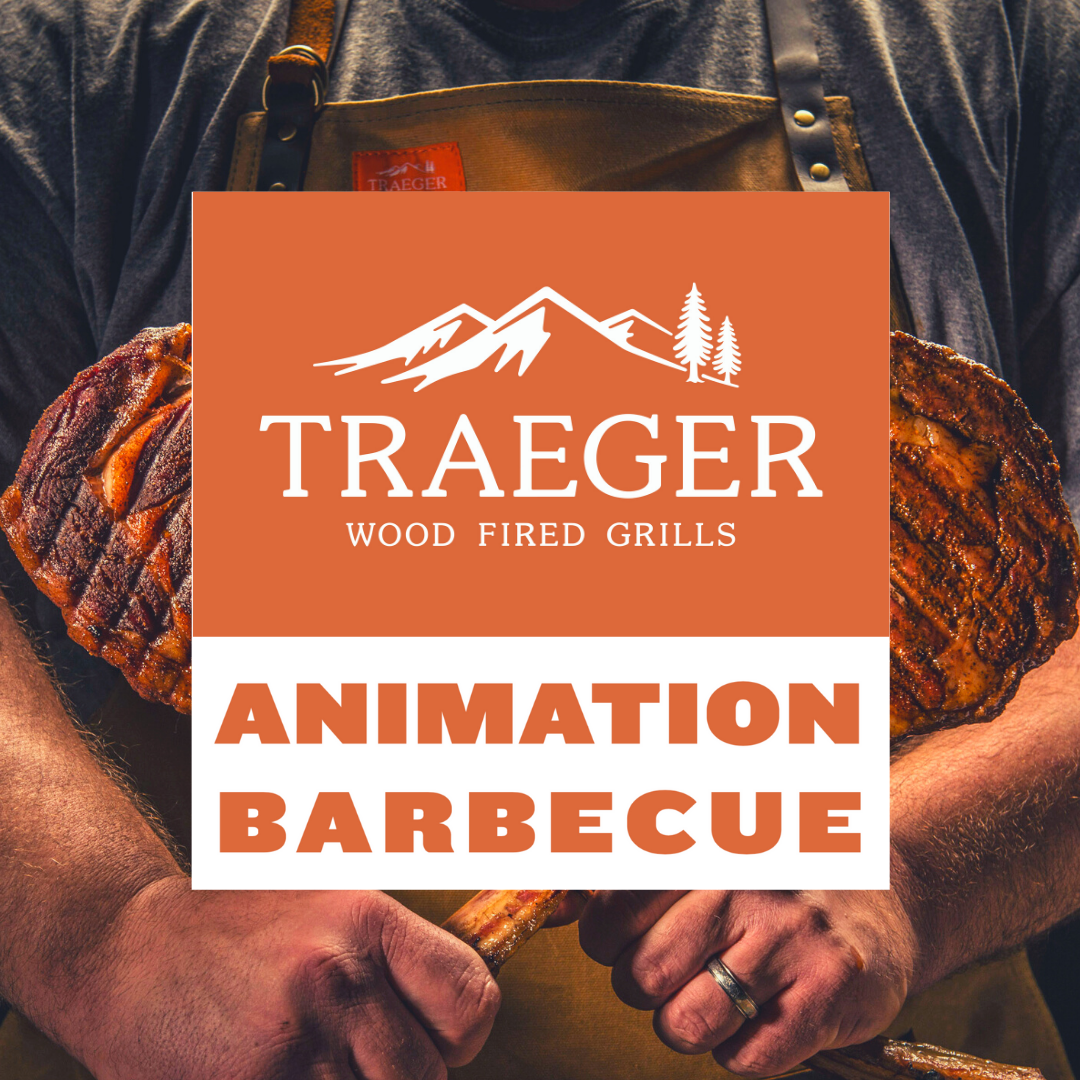 animation Traeger barbecue pellets