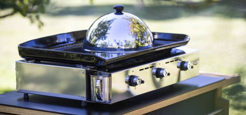 Plancha gaz Oceane 65 ENO plaque fonte emaillée